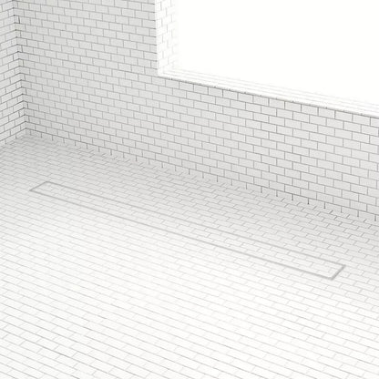 SIGNATURE HARDWARE 40" COHEN LINEAR TILE-IN SHOWER DRAIN- MATTE WHITE