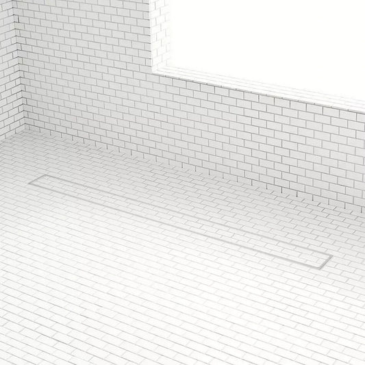 SIGNATURE HARDWARE 40" COHEN LINEAR TILE-IN SHOWER DRAIN- MATTE WHITE