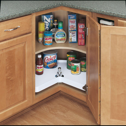 REV-A-SHELF 6421-28-11-52 Kidney-Shaped-Shaped 1-Shelf Lazy Susan - White