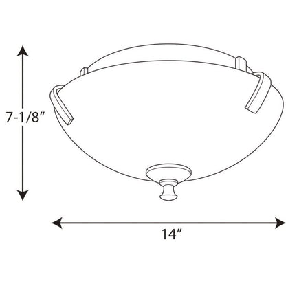 Progress Lighting P3290-09 Wisten Close-to-Ceiling, 14-Inch Diameter x 7-Inch