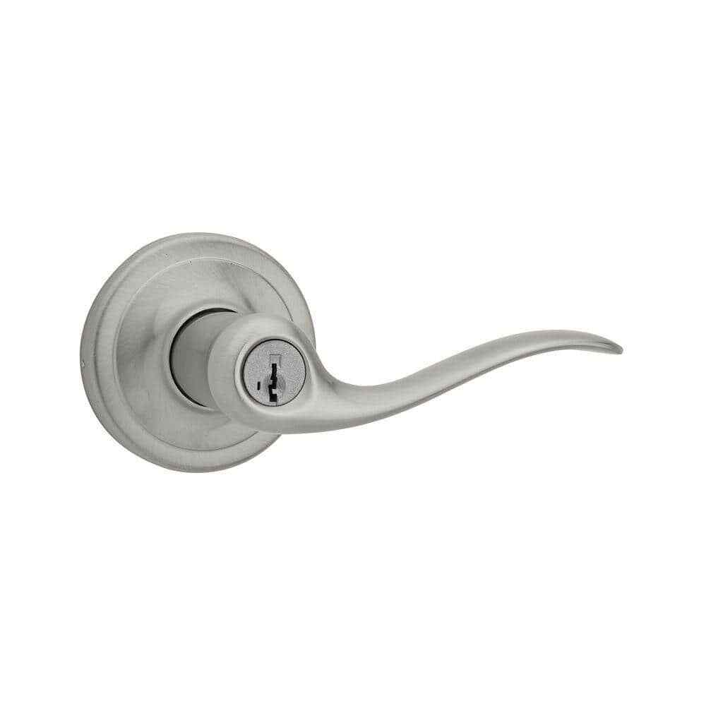 Kwikset 740TNL-15SMT Smartkey Tustin Entry Leverset Satin Nickel