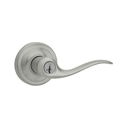 Kwikset 740TNL-15SMT Smartkey Tustin Entry Leverset Satin Nickel