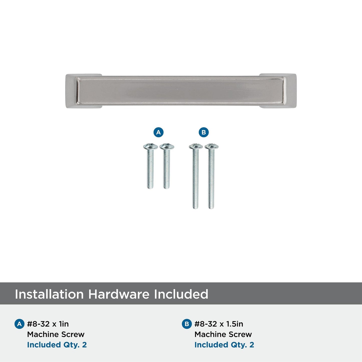 Amerock BP55275PN Blackrock Cabinet Pull Polished Nickel 3" C2C