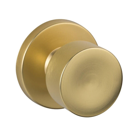 Sure-Loc BG101 Bergen Passage Door Knob Set with Round Rose - Satin Brass