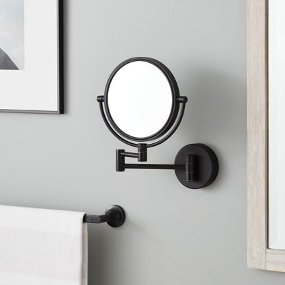 Signature Hardware SH662009MB Ramana Make Up Magnifying Mirror-Satin Black
