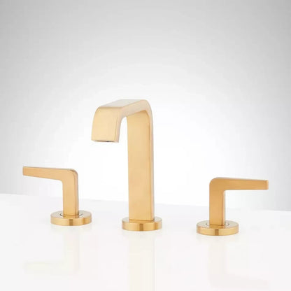 Signature Hardware SHWSCDR807BG - Drea Widespread Bathroom Faucet - Brushed Gold