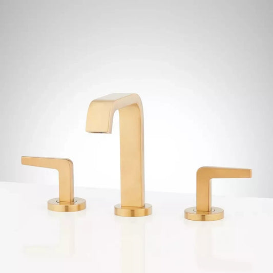 Signature Hardware SHWSCDR807BG - Drea Widespread Bathroom Faucet - Brushed Gold