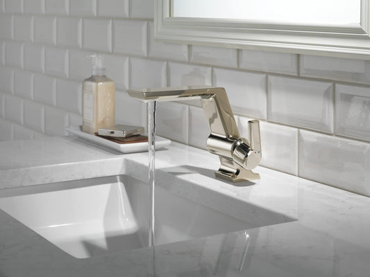Delta Faucet 599-PN-PR-MPU-DST Pivotal Lumicoat Bathroom Faucet Polished Nickel