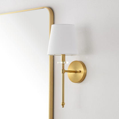 JONATHAN Y JYL9920A Olivia 6.5" 1-Light Modern Midcentury Iron Vanity Brass Gold