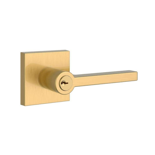Baldwin ENSQURCSR044 Entry Lifetime Satin Brass Right Hand Square Door Lever
