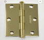 Emtek 92013 3.5"x3.5" Square Corner Plain Bearing Mortise Hinge Pair Brass