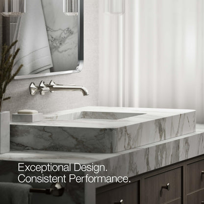 KOHLER T27013-4-SN Occasion Wall-Mount Bathroom Lever Handles Polished Nickel
