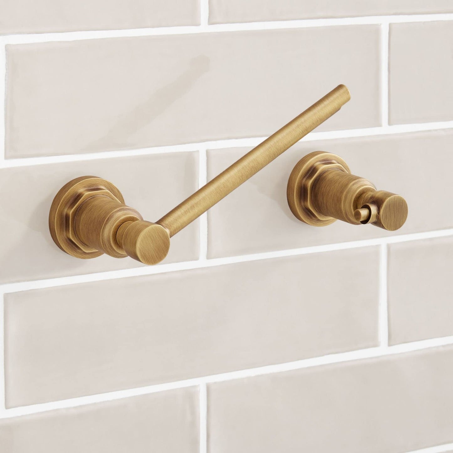 Signature Hardware 476969 Greyfield Wall Mounted Pivoting Toilet Paper Holder