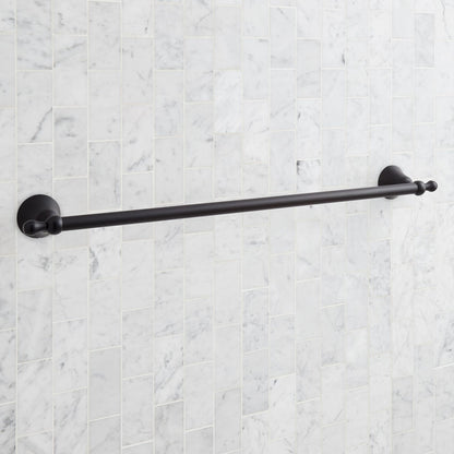 Signature Hardware 955108 Traditional 27-1/8" Towel Bar - Brushed Gold