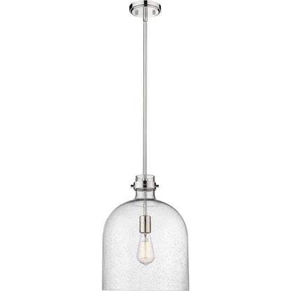 Z-Lite 817-12PN Pearson Chandelier, 1-Light 100 Watts, Polished Nickel