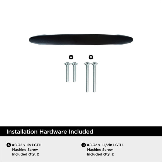 Amerock BP37355MB Cohasset 3" Center to Center Arch Cabinet Pull - Matte Black