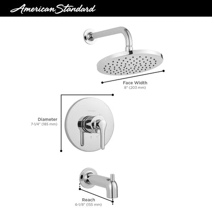 American Standard TU105508.243 Studio S Tub and Shower Trim Kit Matte Black