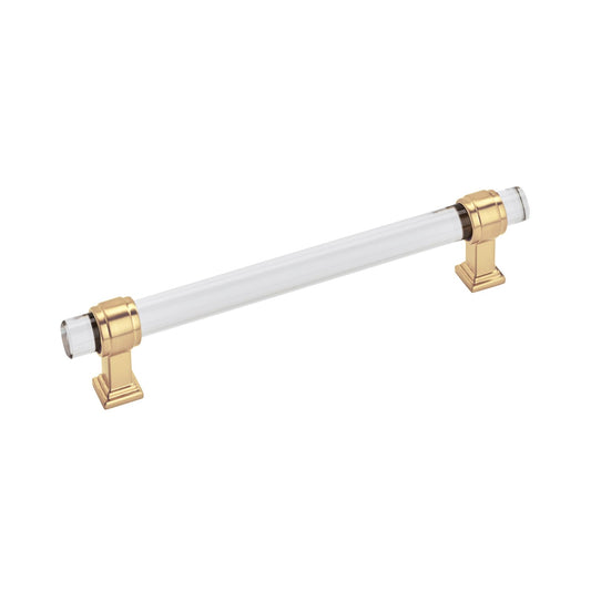 Amerock Cabinet Pull Clear/Champagne Bronze 6-5/16 inch Glacio 1 Pack