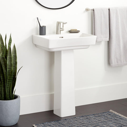 Signature Hardware Pentero Pedestal ONLY - White
