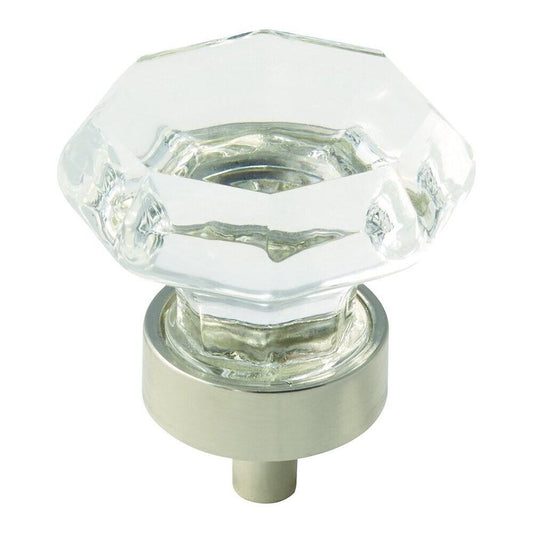 Amerock 1-5/16" BP55268CPN Clear/Polished Nickel Cabinet Knob