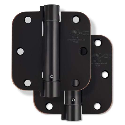 Miseno MDH3572 3-1/2 x 3-1/2 Spring Hinge 5/8" Radius Corner Door Hinge - Pair