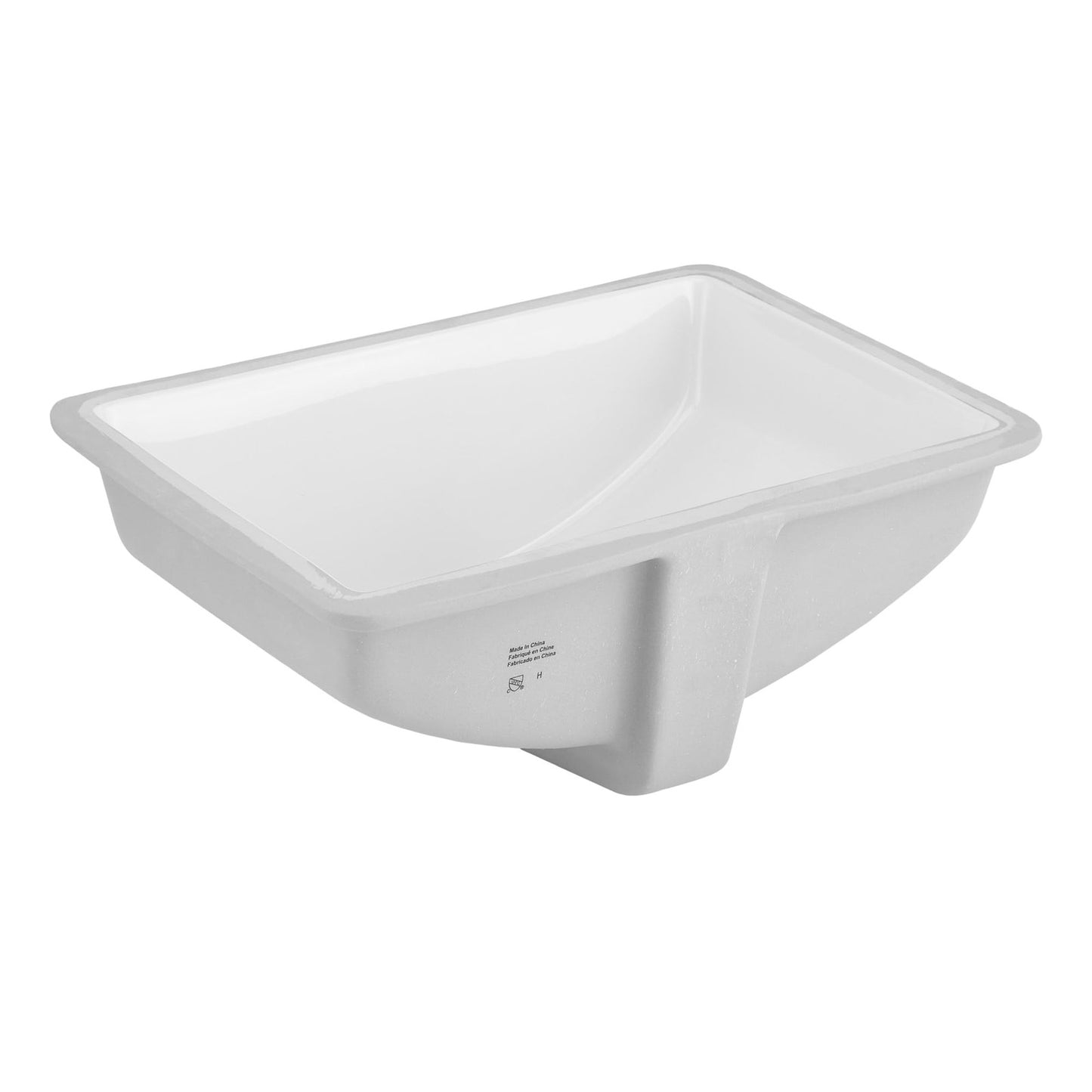 Signature Hardware SHU1812WH 18" Myers Rectangular Porcelain Undermount Sink