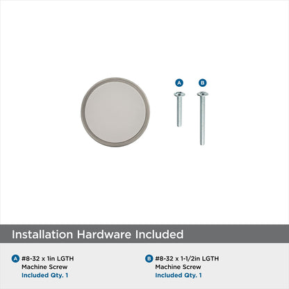 Amerock Cabinet Knob Satin Nickel/Frosted 1-3/8" Diameter Oberon