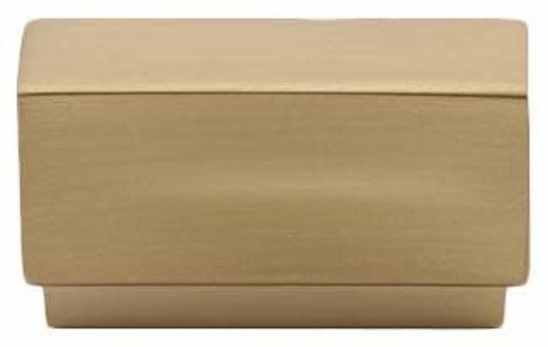 Emtek 86447 Cinder 2-1/4" Modern Urban Rectangular Cabinet Knob - Satin Brass