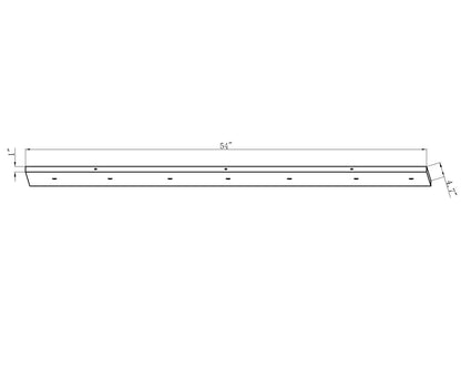 Z-Lite CP5407L-MB Accessory 7 Light Rect Ceiling Plate Matte Black