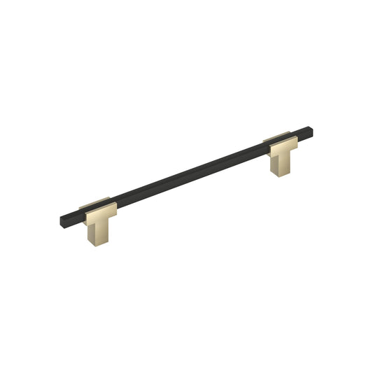 Amerock BP778192BBZMB Urbanite 7-9/16" C2C Golden/Matte Black Cabinet Pull