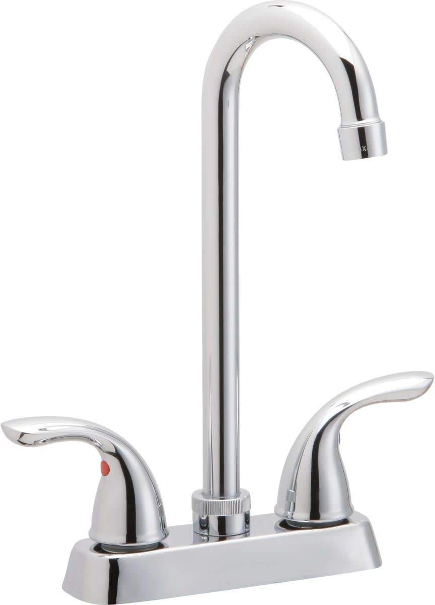 Elkay Everyday LK2477CR Deck Mount Bar Faucet with Lever Handles, Chrome
