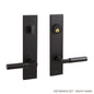 SH EH.SSQTB.2600.10.R.BLK-NB Round Lever Solid Brass Entrance Door Set-RH