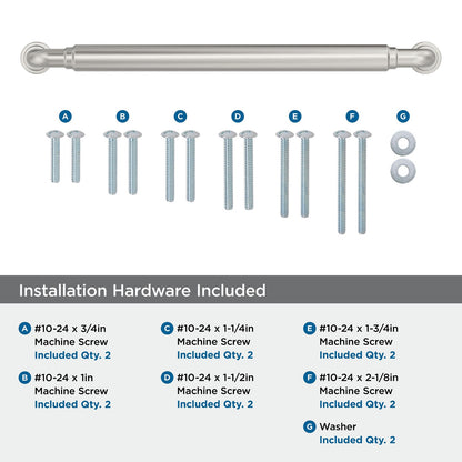 Amerock Coble 12 inch Center-to-Center Satin Nickel Appliance Pull, BP37669G10
