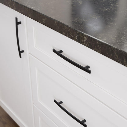 Franklin Brass (10-Pack) Matte Black Cabinet Handles 5-1/16" Hole Center Arched