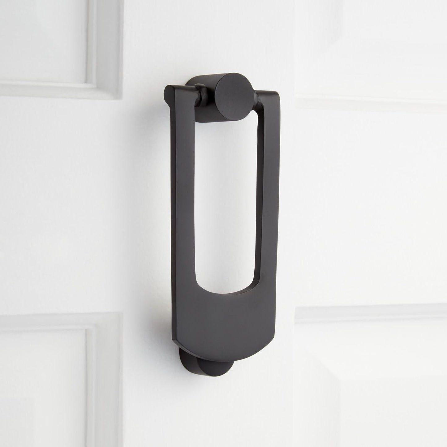 Signature Hardware 447614 Tyson Brass Door Knocker - Satin Black