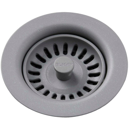 Elkay LKQS35GS Polymer Drain Removable Basket Strainer&Rubber Stopper Greystone