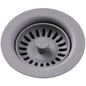 Elkay LKQS35GS Polymer Drain Removable Basket Strainer&Rubber Stopper Greystone