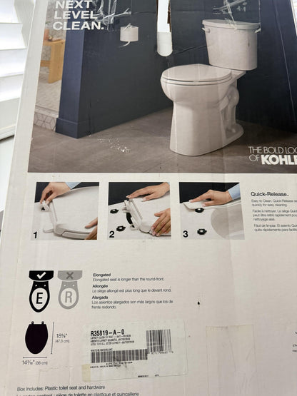 Kohler 1731394 Layne quiet close elongated toilet seat White