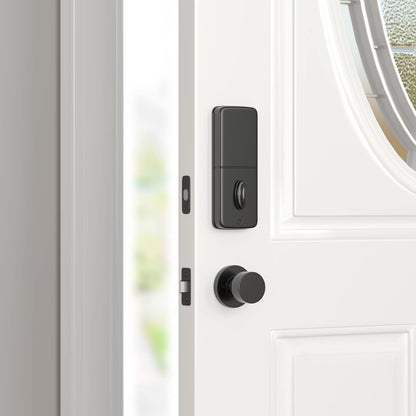 Miseno MLK4080 Tuscora Shaker Passage Door Knob Set Round Rose - Matte Black
