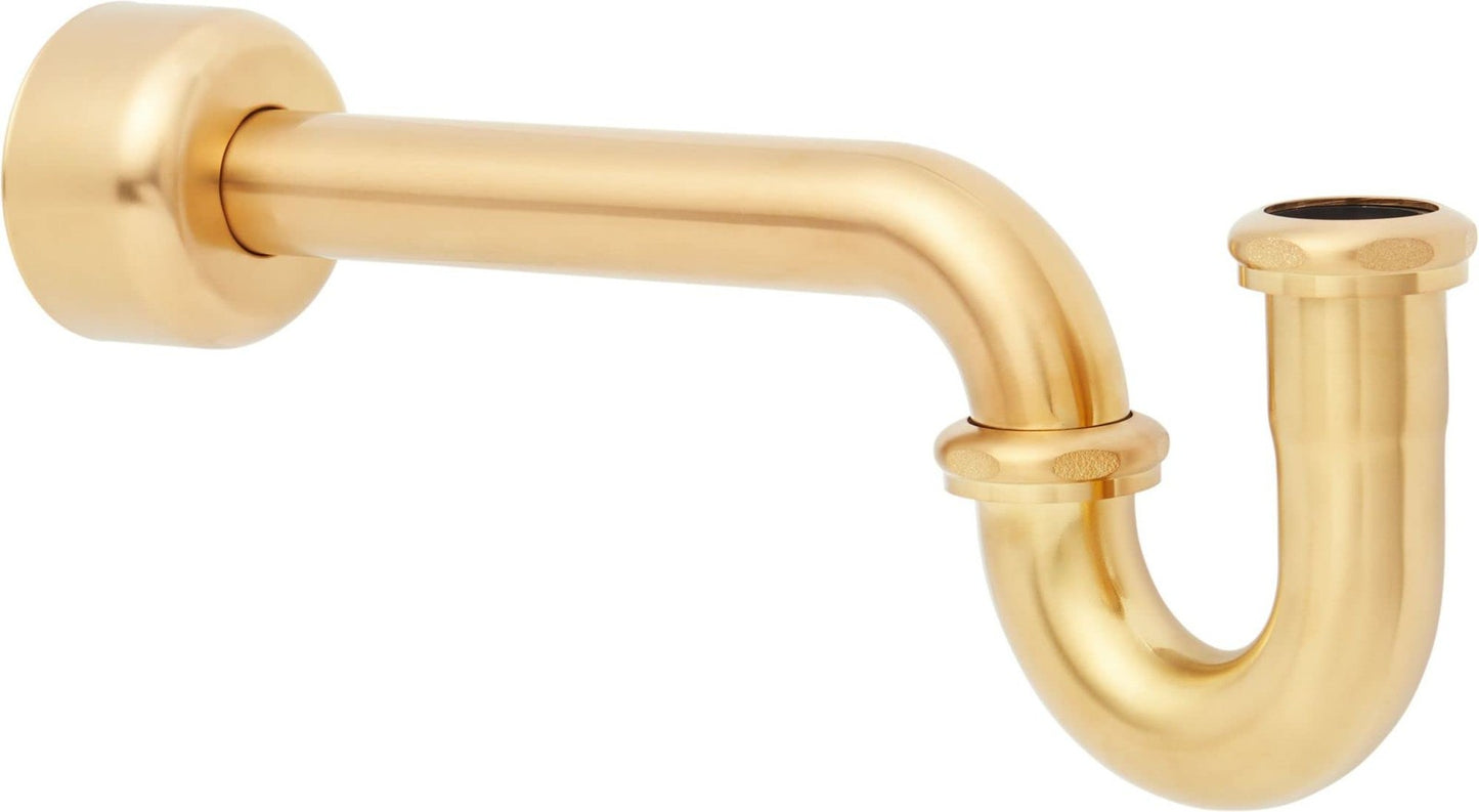 Signature Hardware SH362CP 1-1/4" P-Trap With High Box Flange - Chrome