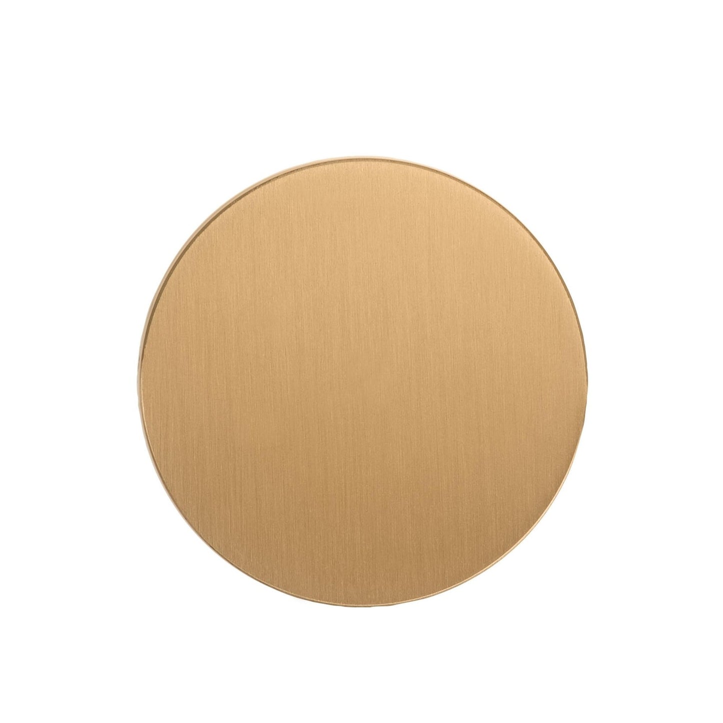 Signature HW 954065-114 Lazzara 1-1/4" Brown Leather Mushroom Knob-Brushed Gold