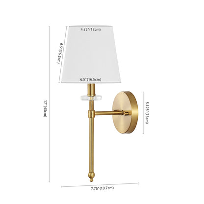 JONATHAN Y JYL9920A Olivia 6.5" 1-Light Modern Midcentury Iron Vanity Brass Gold