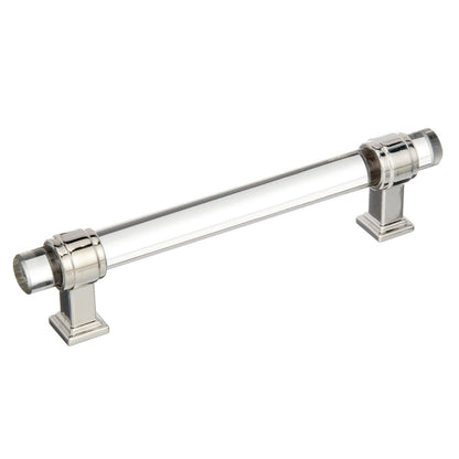Amerock BP36655CPN 5-1/16" Glacio Clear/Polished Nickel Drawer Pull