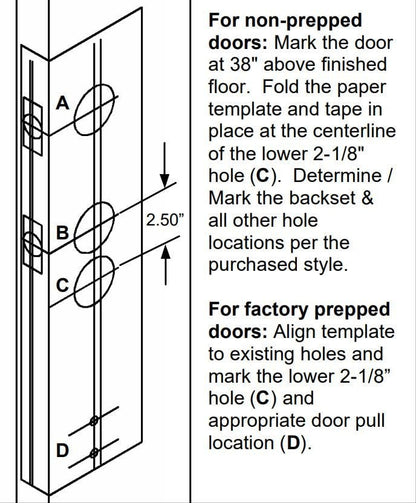 Baldwin Hardware 85345.102.2FD Dummy Handle Set - Oil Rubbed Bronze