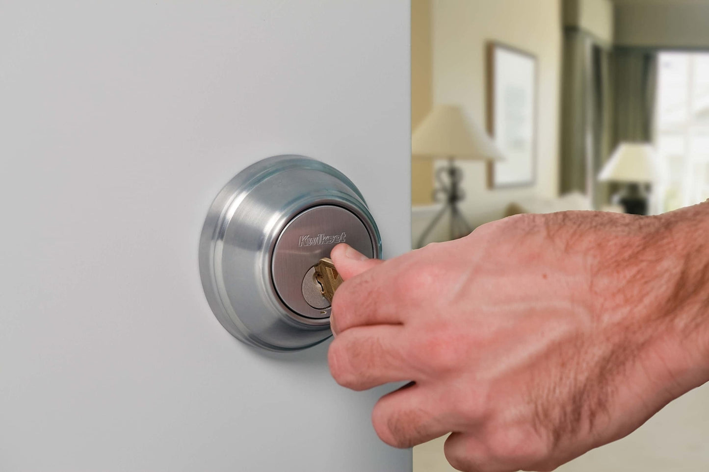 Kwikset 665-S Double Cylinder Deadbolt with SmartKey 660 Series - Satin Nickel