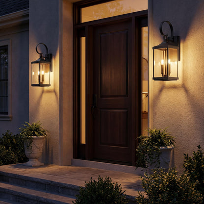 Gibbes Street Collection 2-Light Clear Beveled Glass New Traditional Outdoor