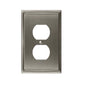 Amerock 1906966 Mulholland Double Outlet Switch Plate - Nickel - 5 Pack