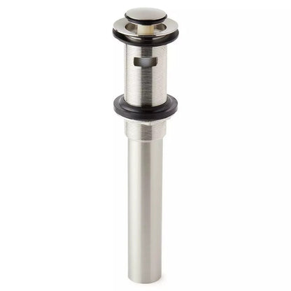 Signature Hardware Extended Press Type Pop-Up Bathroom Drain - Overflow Hole-BN