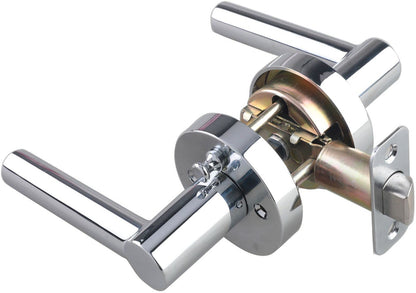 Miseno MLK3012 Elkton Round Rod Privacy Door Lever Set - Satin Brass
