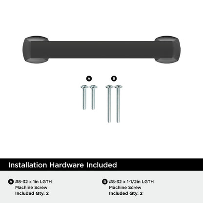 Amerock BP37061ORB Huntington 3-3/4" C2C Cabinet Pull-Brushed Oil Rubbed Bronze